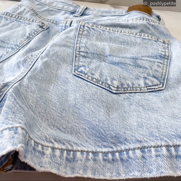 AE denim ripped distressed jean mom comfort stretch band skort - Picture 7 of 16